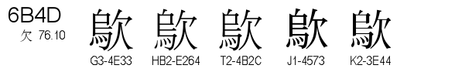 U+6B4D